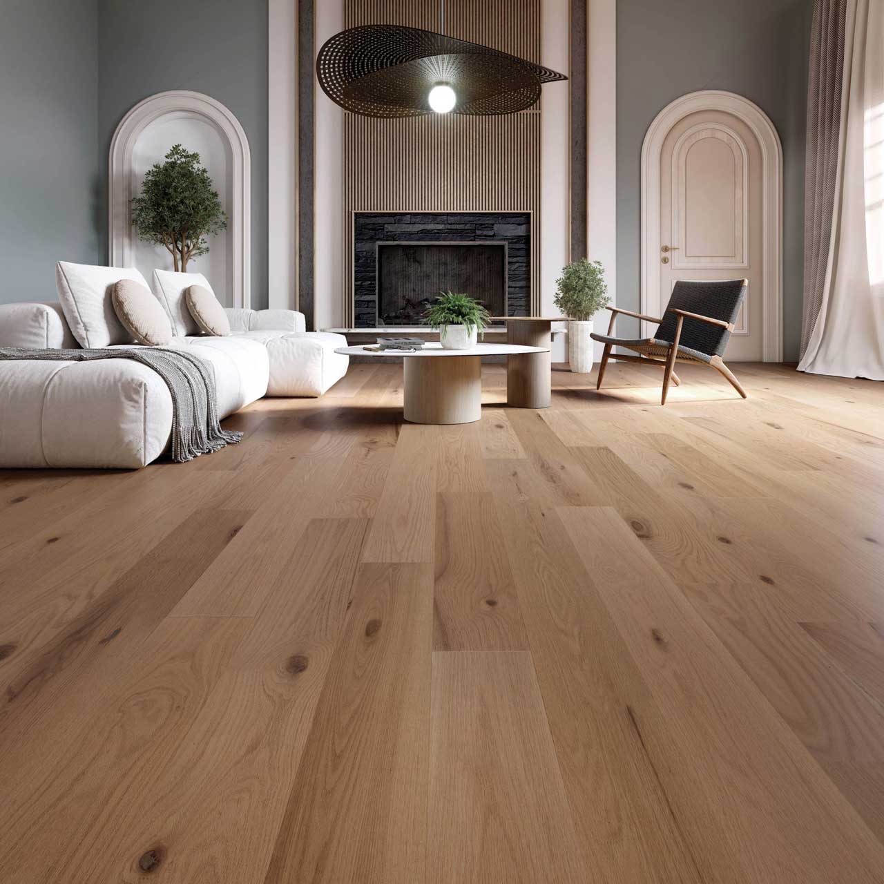 Oak hardwood living room