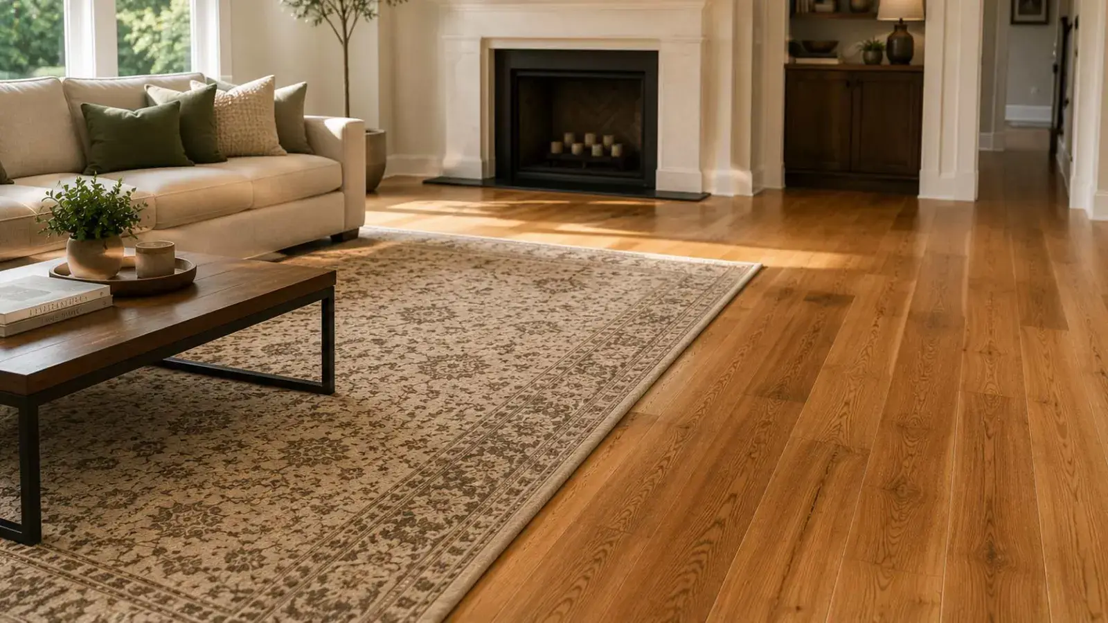 Spacious sophisticated room with premium hardwood flooring and natural light in Charlotte NC