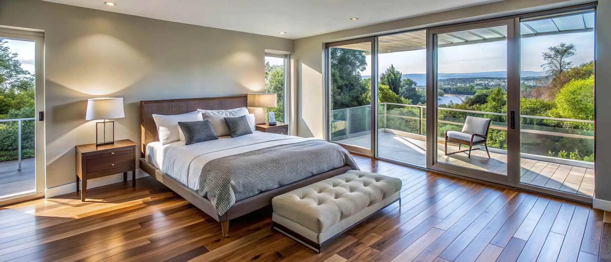 Bedroom flooring installation